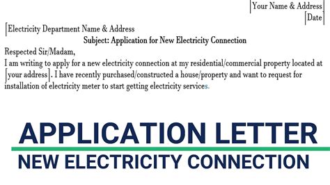 sample request letter for new electricity connection|Application for New Electricity Connection for Home or .